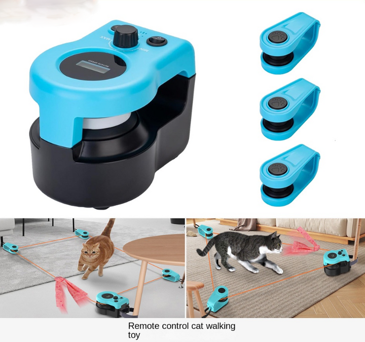 Interactive Remote-Controlled Cat Toy for Indoor Exercise
