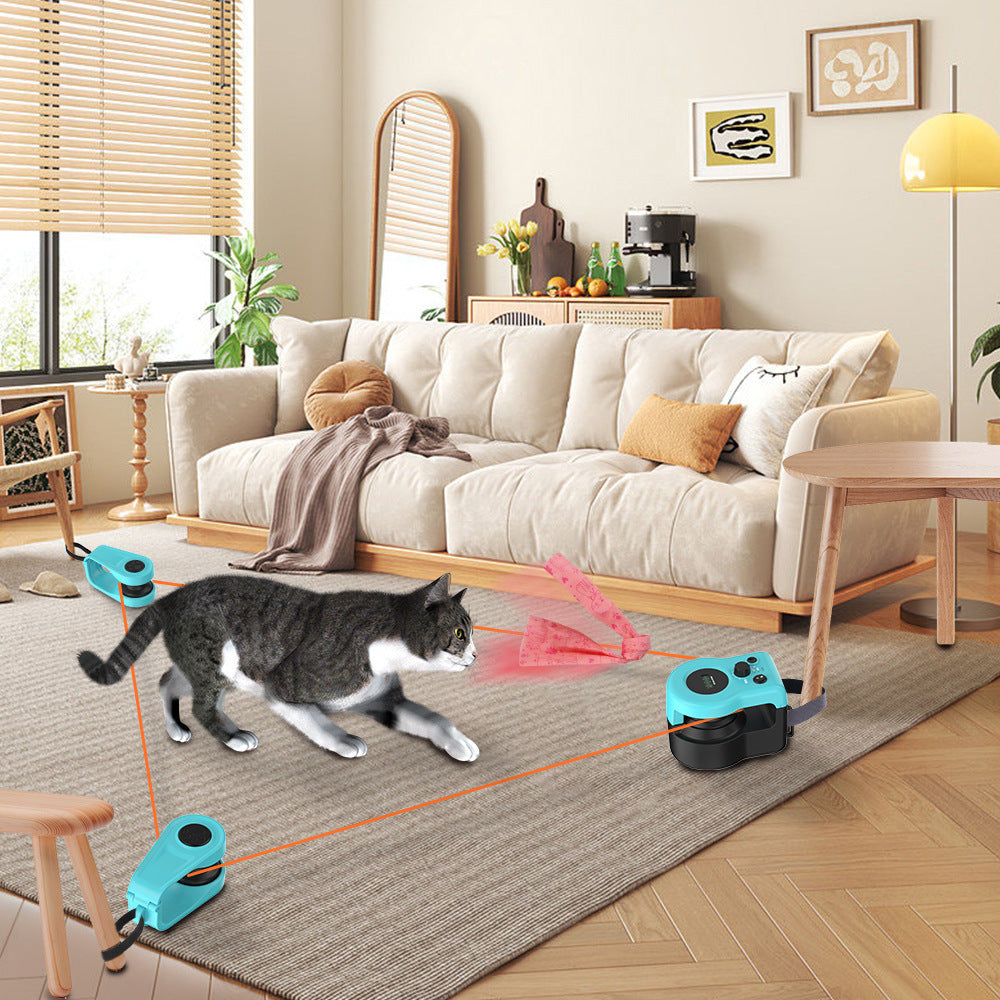Interactive Remote-Controlled Cat Toy for Indoor Exercise