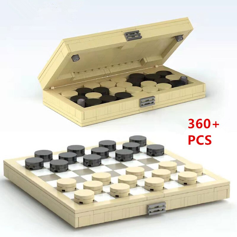 Folding Travel Chess Set with Built-In Storage Drawers