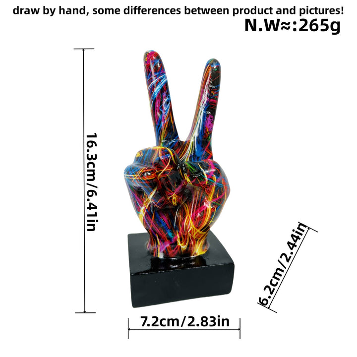 Graffiti Hand Sculpture for Bold Desktop Office Display