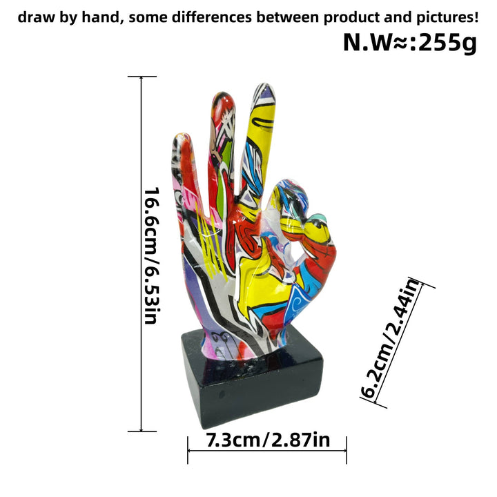 Graffiti Hand Sculpture for Bold Desktop Office Display