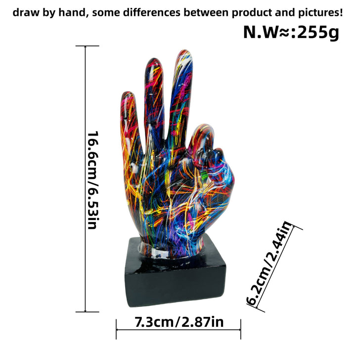 Graffiti Hand Sculpture for Bold Desktop Office Display
