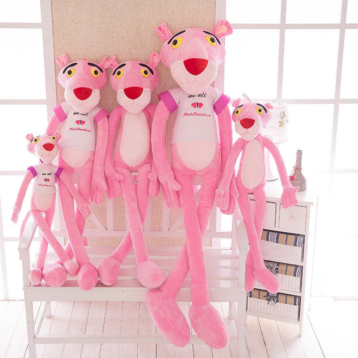 Pink Leopard Plush Toy – Oversized Long-Leg Cuddle Gift