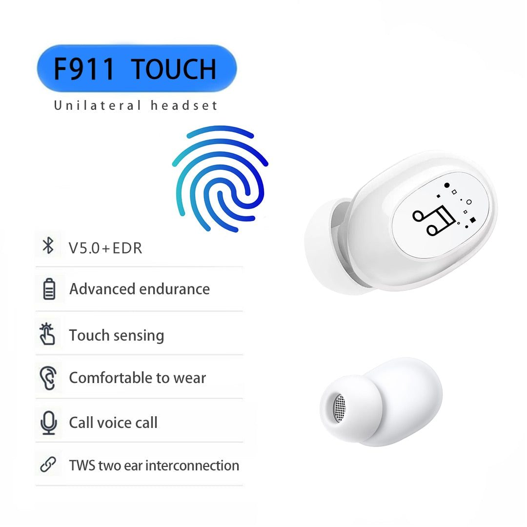 Wireless Earbuds 2.5g Ultra-Light Touch Control TWS