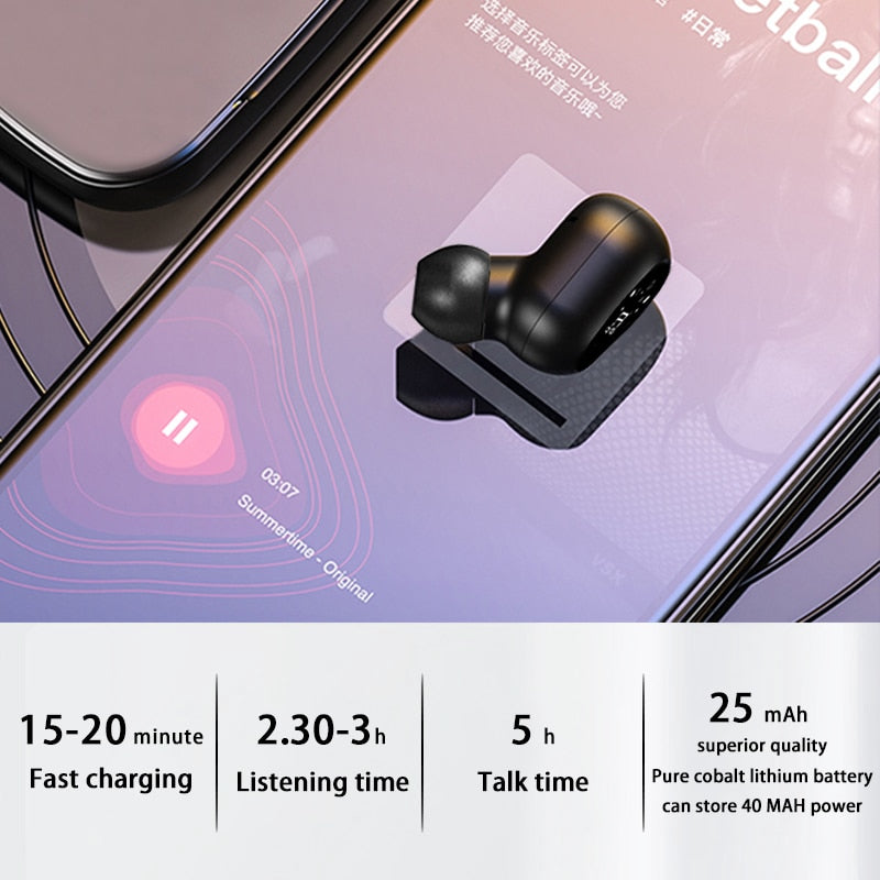Wireless Earbuds 2.5g Ultra-Light Touch Control TWS