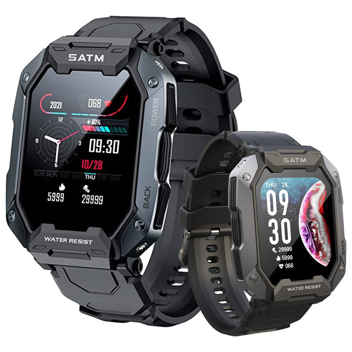 Rugged IP68 Smart Watch with 380mAh Battery & Calls