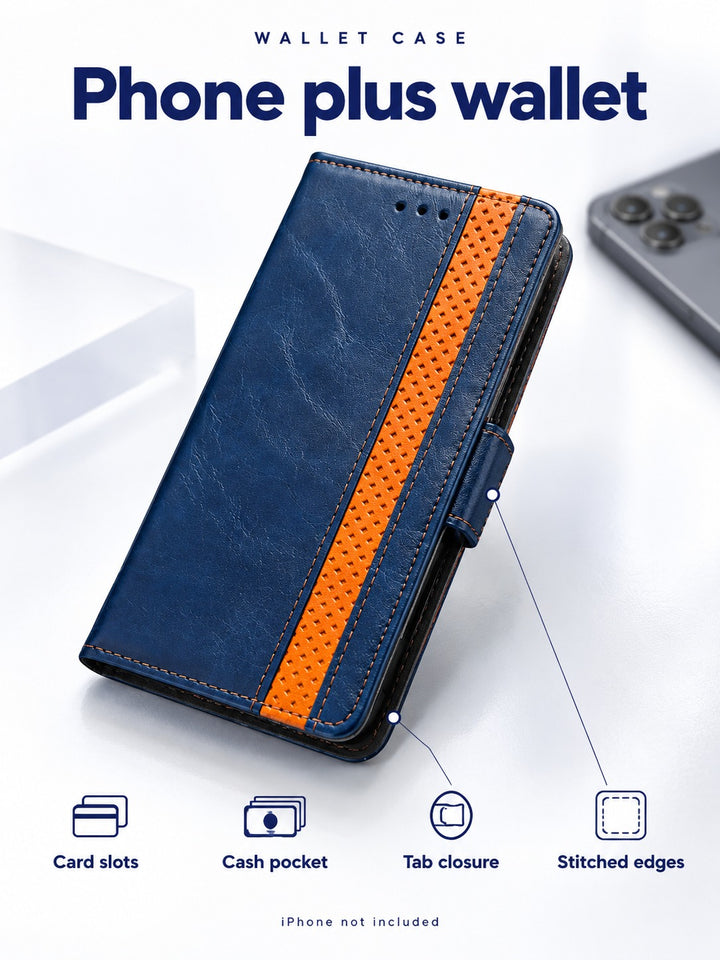iPhone 13 Pro Wallet Case with Card Slots and Cash Pocket