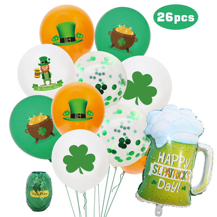 St. Patrick’s Day Balloons 26pc Festive Party Decor