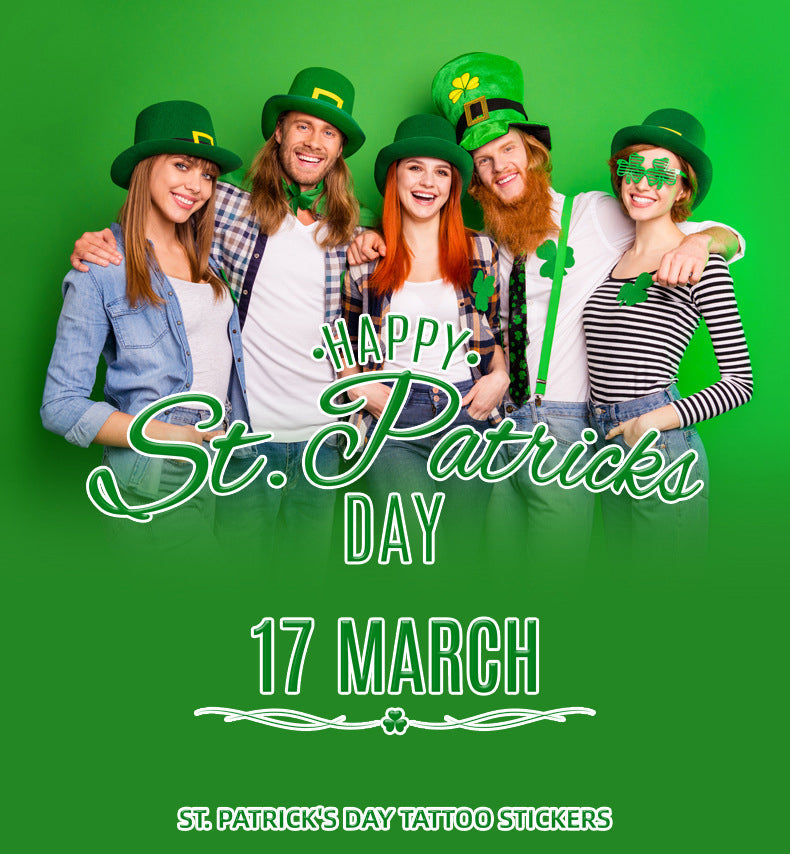 St. Patrick's Day Temporary Tattoos for Festive Party Fun