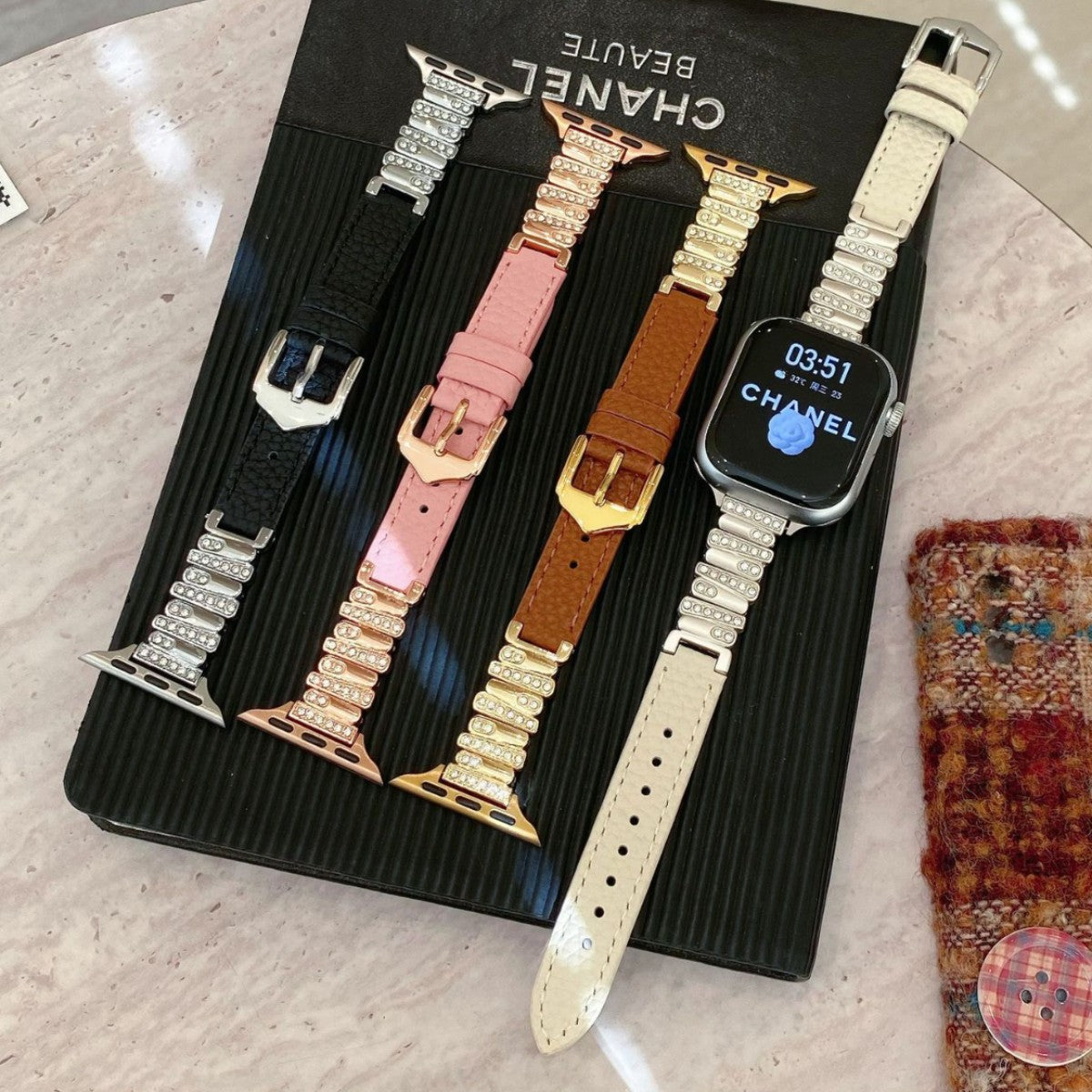 Rhinestone Apple Watch Band for Elegant Everyday Style