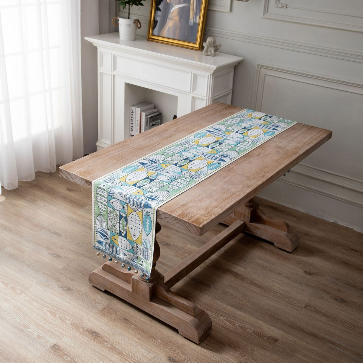 Jacquard Table Runner for Warm Seasonal Dining Style