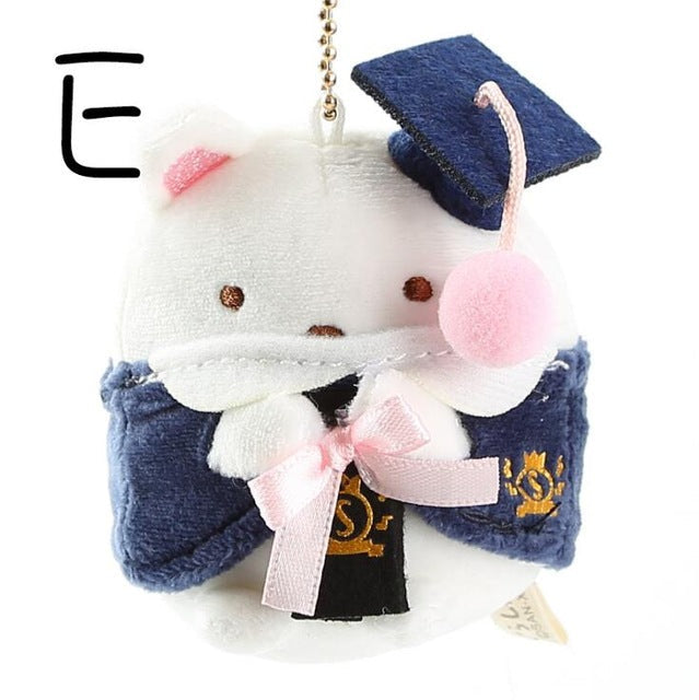 Graduation Plush Pendant, 8–9cm Kawaii Bag Charm Gift