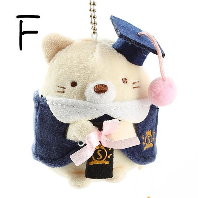 Graduation Plush Pendant, 8–9cm Kawaii Bag Charm Gift