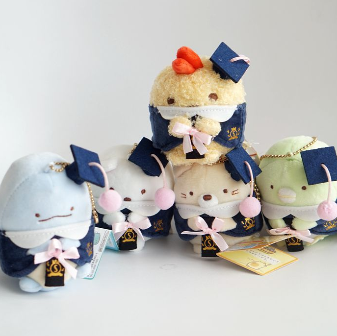 Graduation Plush Pendant, 8–9cm Kawaii Bag Charm Gift