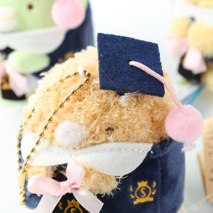 Graduation Plush Pendant, 8–9cm Kawaii Bag Charm Gift