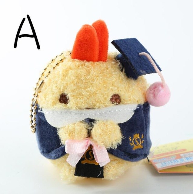 Graduation Plush Pendant, 8–9cm Kawaii Bag Charm Gift
