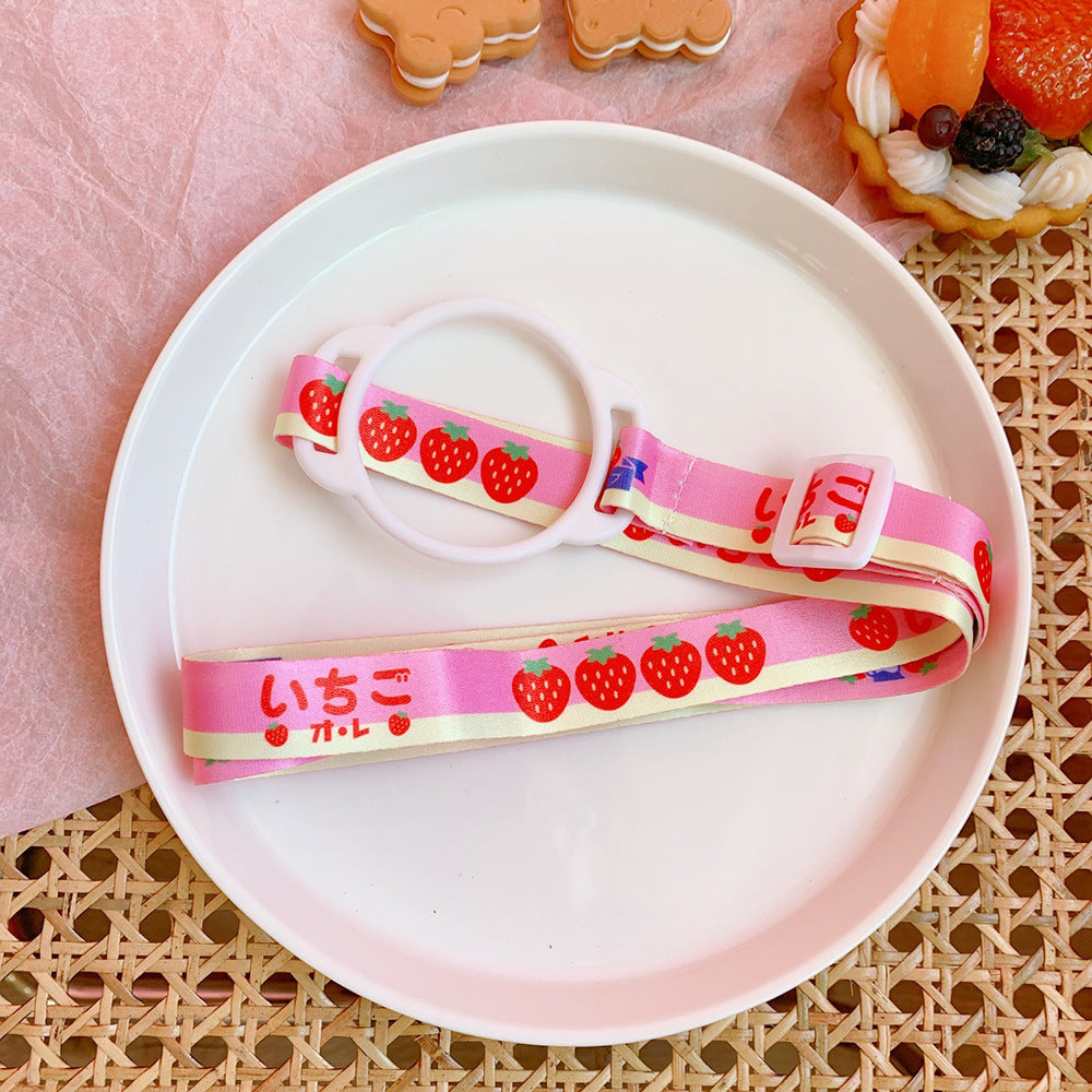 Kawaii Milk Bottle Water Bottle With Crossbody Strap