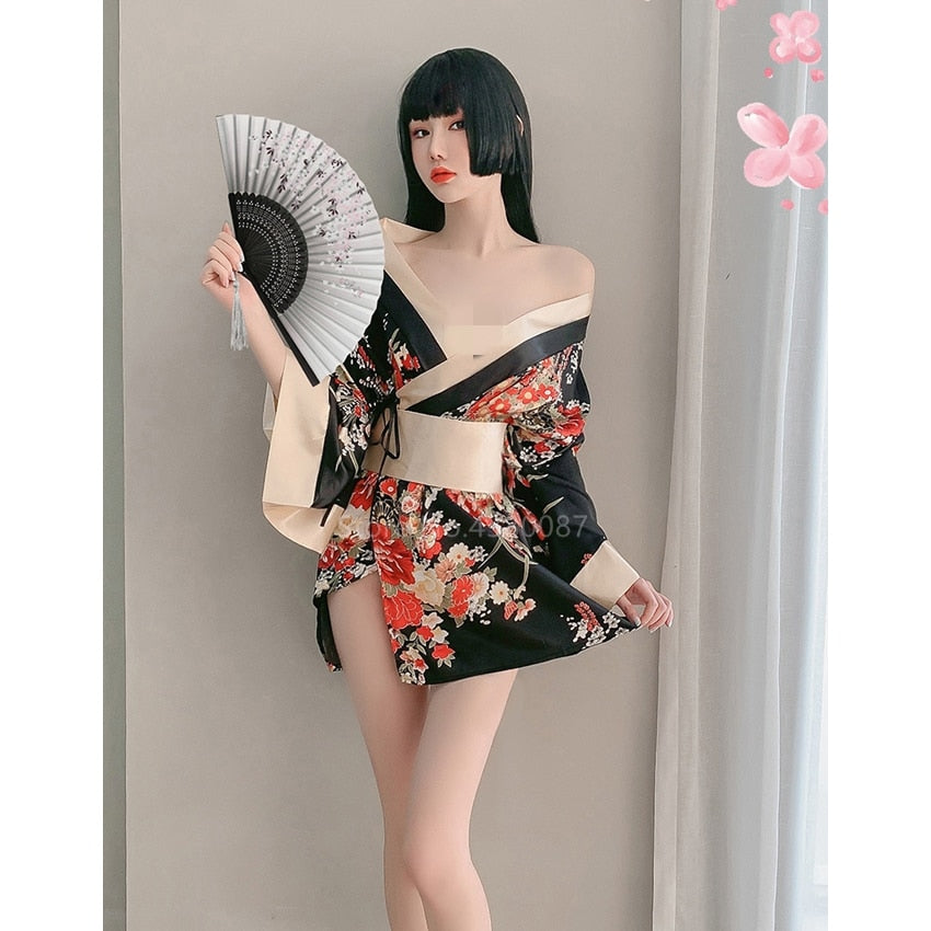 Kimono Dress for Women With Floral Wrap Silhouette