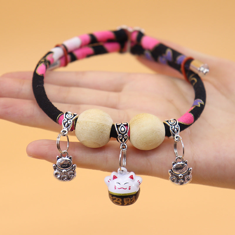 Natural Wood Pet Collar for Cute Insect Protection