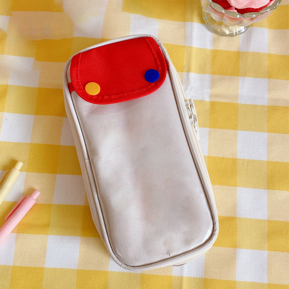 Large Japanese Pencil Case with Compartments for School