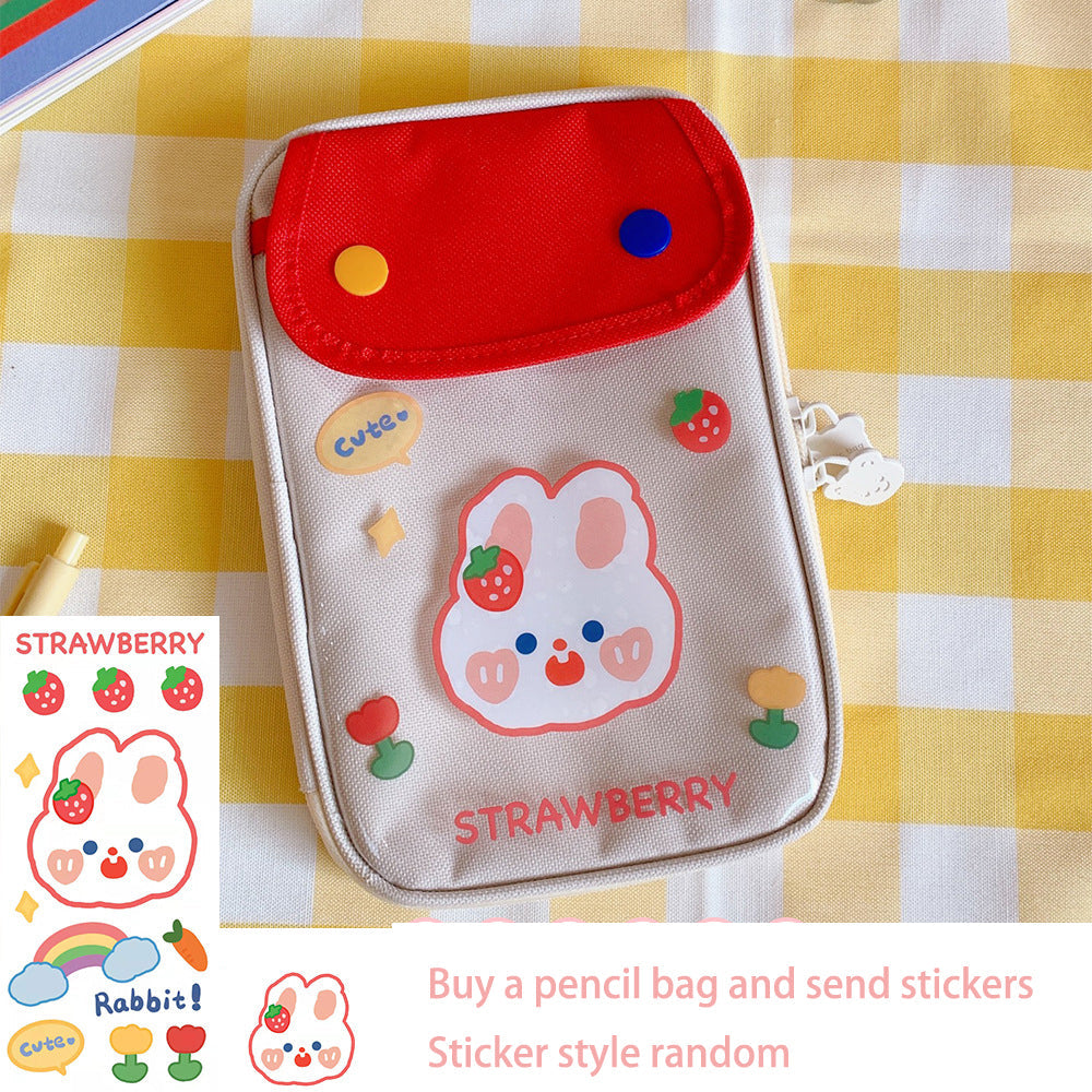 Large Japanese Pencil Case with Compartments for School