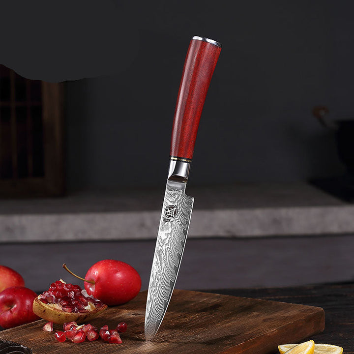 Small Damascus-Pattern Japanese Fruit & Vegetable Knife