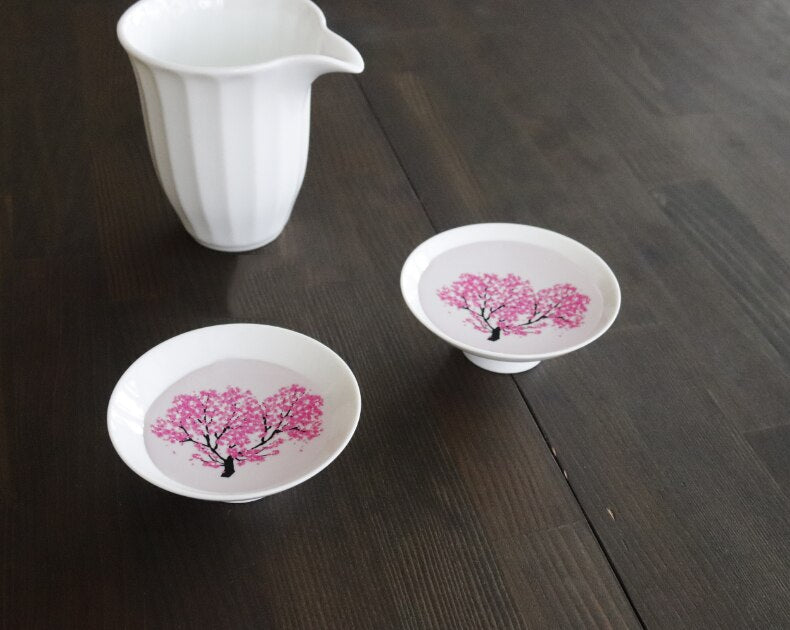 Cherry Blossom Sake Cup That Reveals Blossoms When Cold