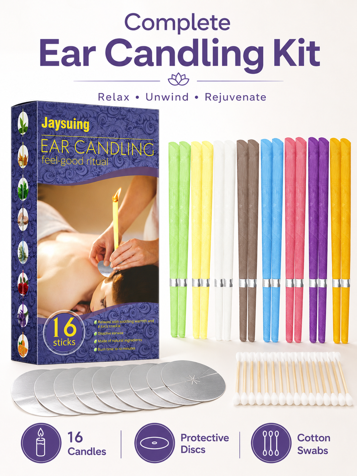 Aromatherapy Ear Candles — 16-Stick Wax Cleaning Set