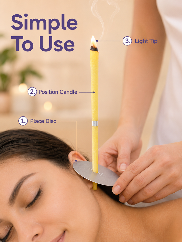 Aromatherapy Ear Candles — 16-Stick Wax Cleaning Set