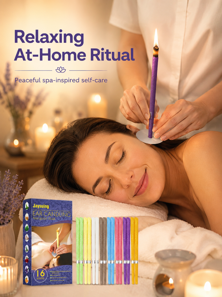 Aromatherapy Ear Candles — 16-Stick Wax Cleaning Set