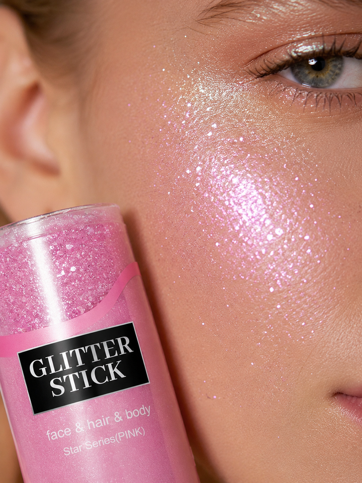 Pink Body Glitter Stick — Face, Hair & Body Shimmer