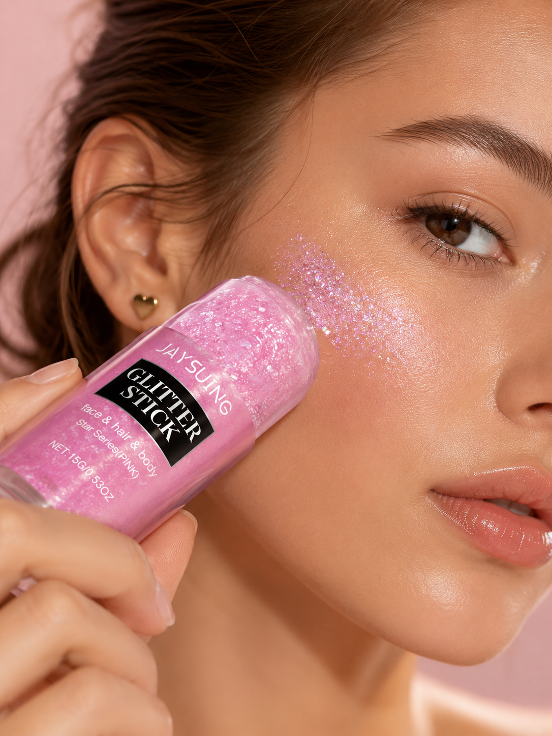 Pink Body Glitter Stick — Face, Hair & Body Shimmer
