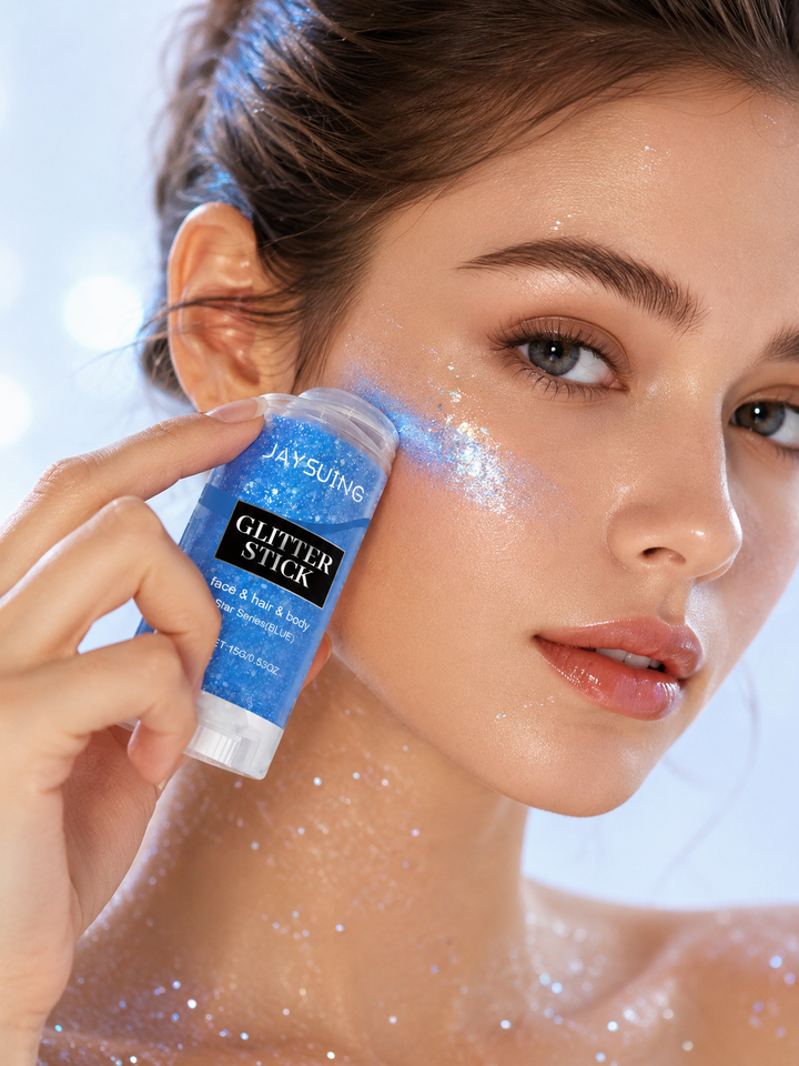Blue Glitter Stick for Face Body Hair — Jaysuing Star Series