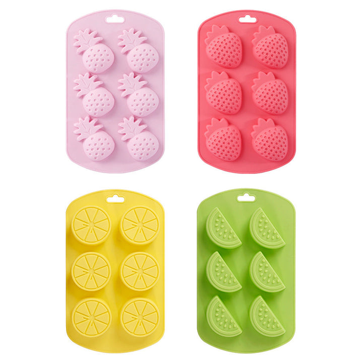Fruit Shaped Silicone Ice Cube Tray for Kids and Drinks
