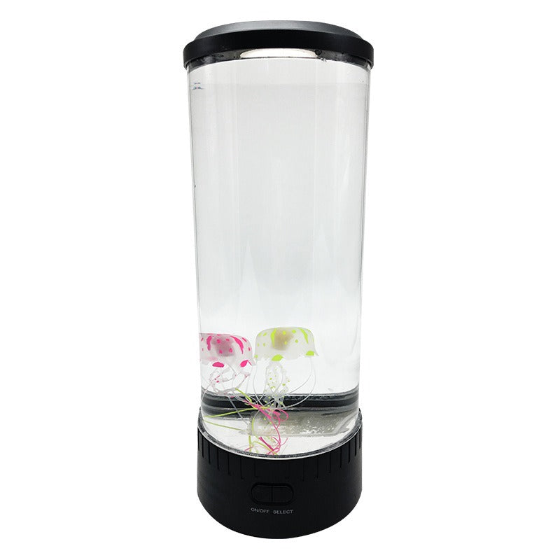 Jellyfish Night Light Tank: Color-Changing Bedside Lamp