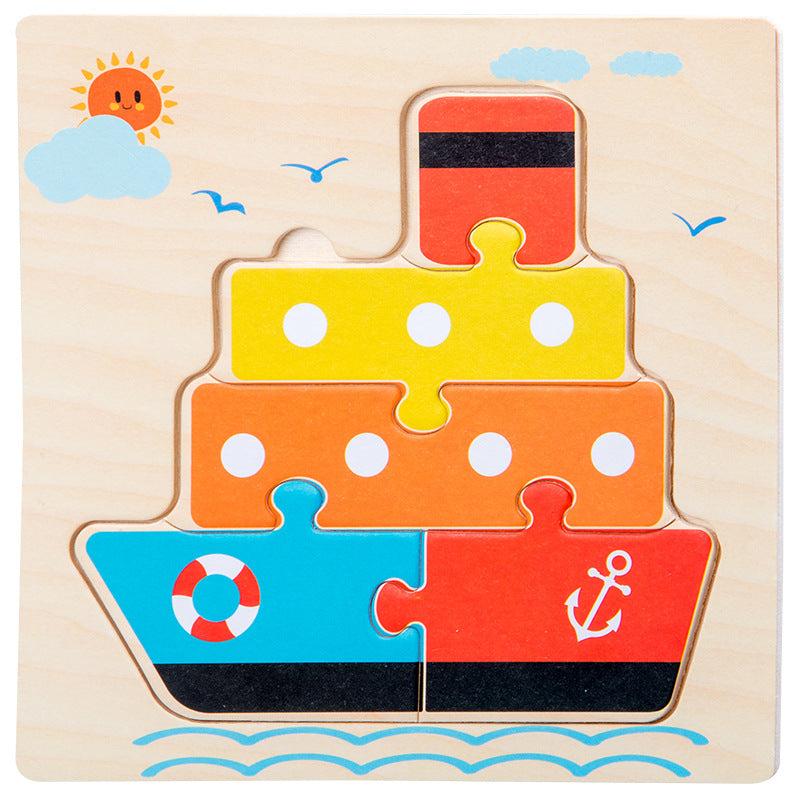 Wooden Toddler Puzzle Set for Screen-Free Learning