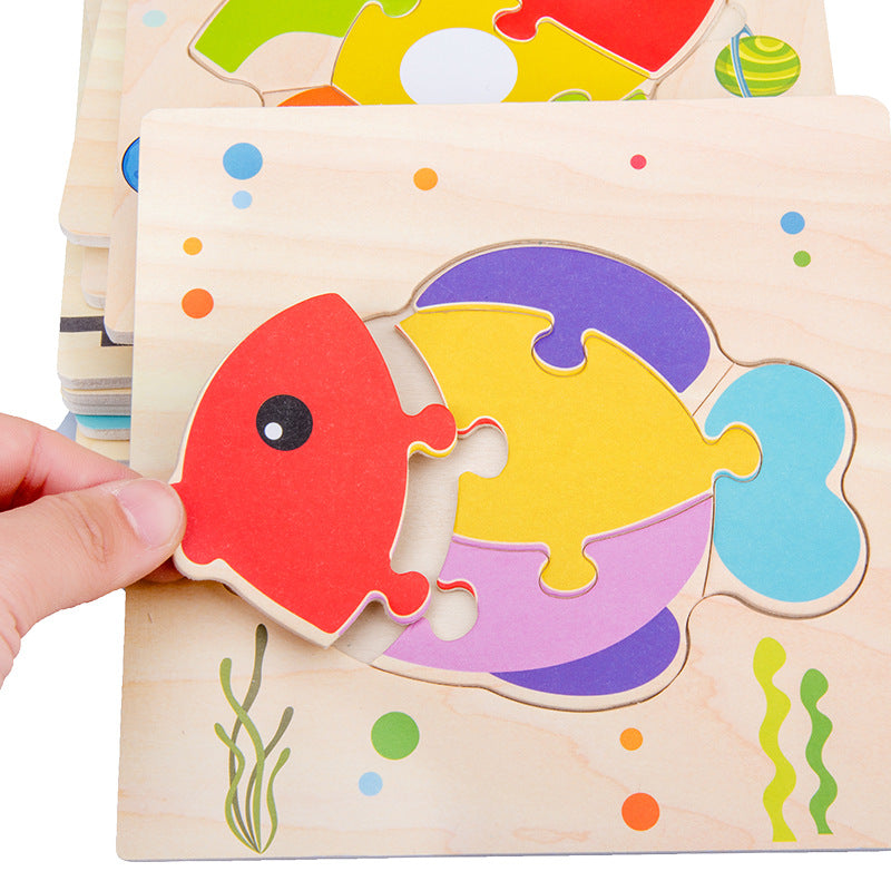 Wooden Toddler Puzzle Set for Screen-Free Learning