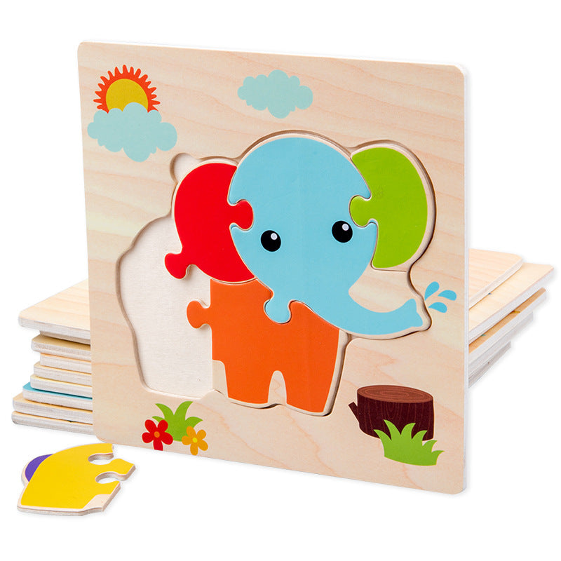 Wooden Toddler Puzzle Set for Screen-Free Learning