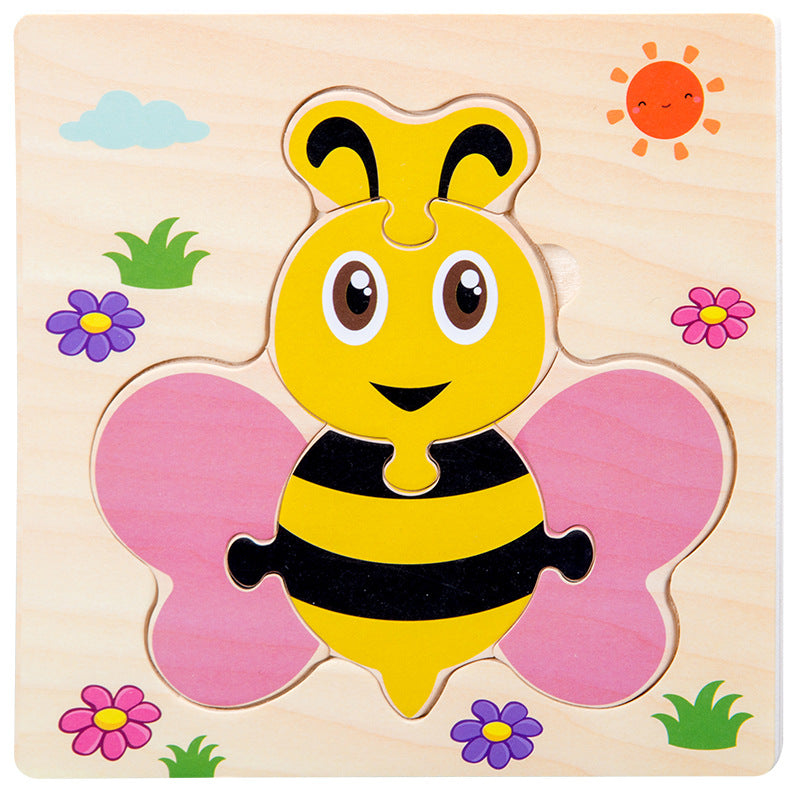 Wooden Toddler Puzzle Set for Screen-Free Learning