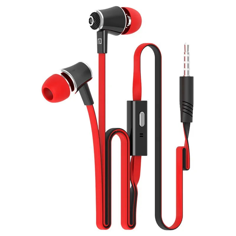 Colorful Wired Earphones with Mic, Tangle-Free Cable