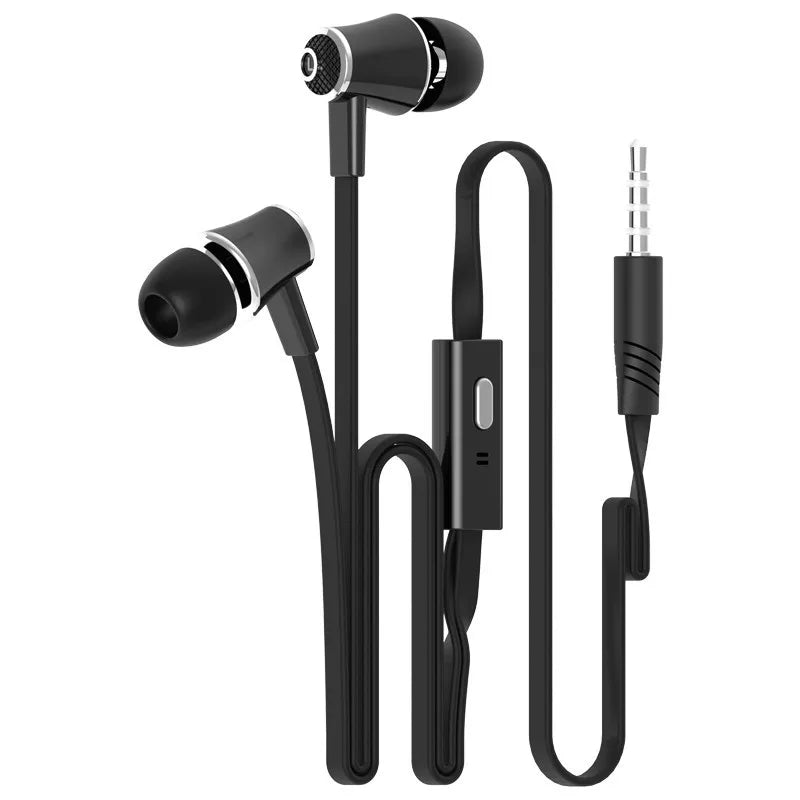 Colorful Wired Earphones with Mic, Tangle-Free Cable