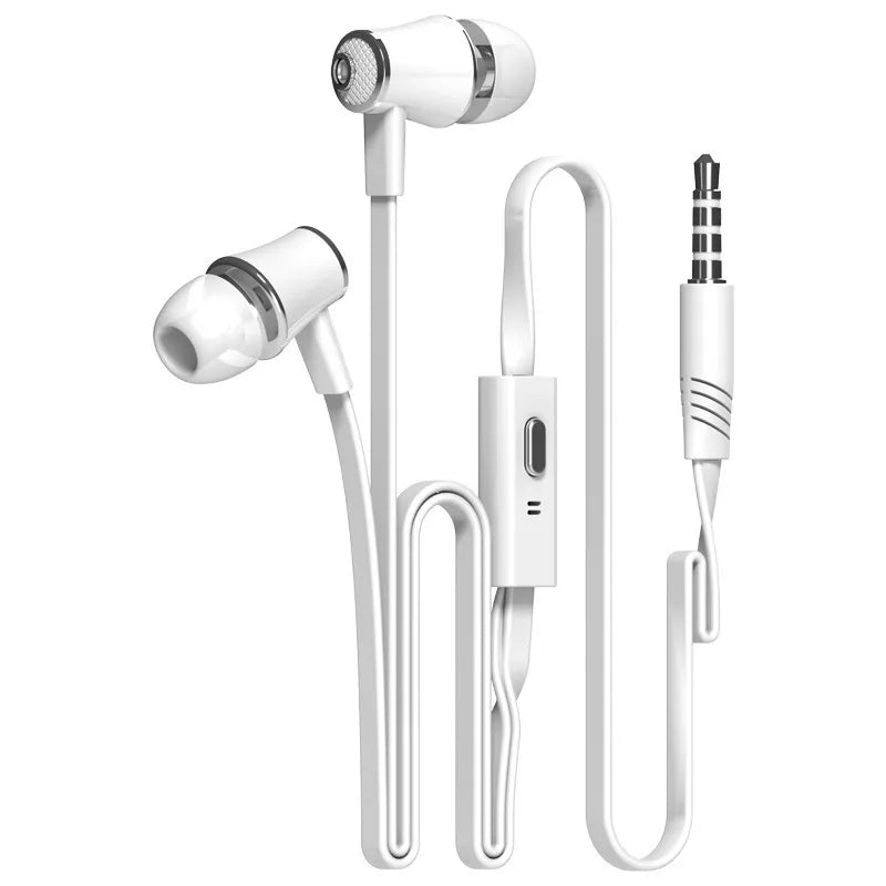 Colorful Wired Earphones with Mic, Tangle-Free Cable