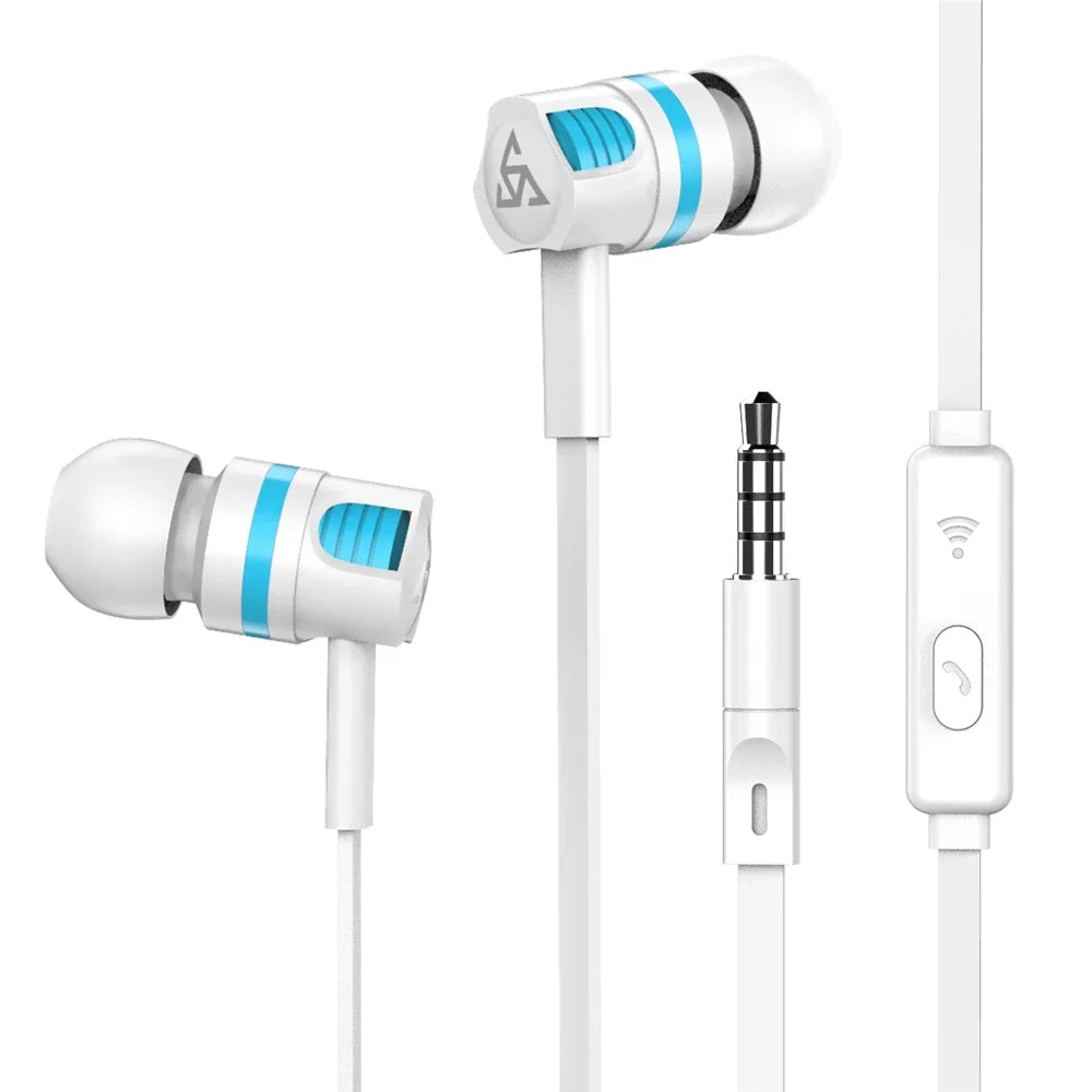 Wired Earphones with Mic and Call Button for Phones