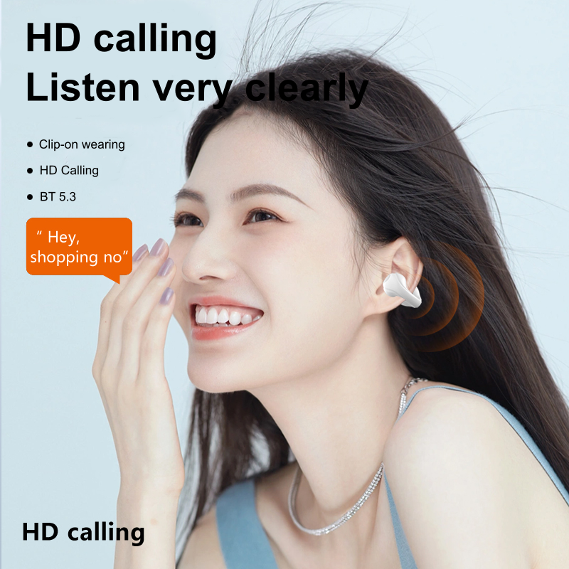 Clip-On Wireless Earbuds with 24H Battery & LED Display