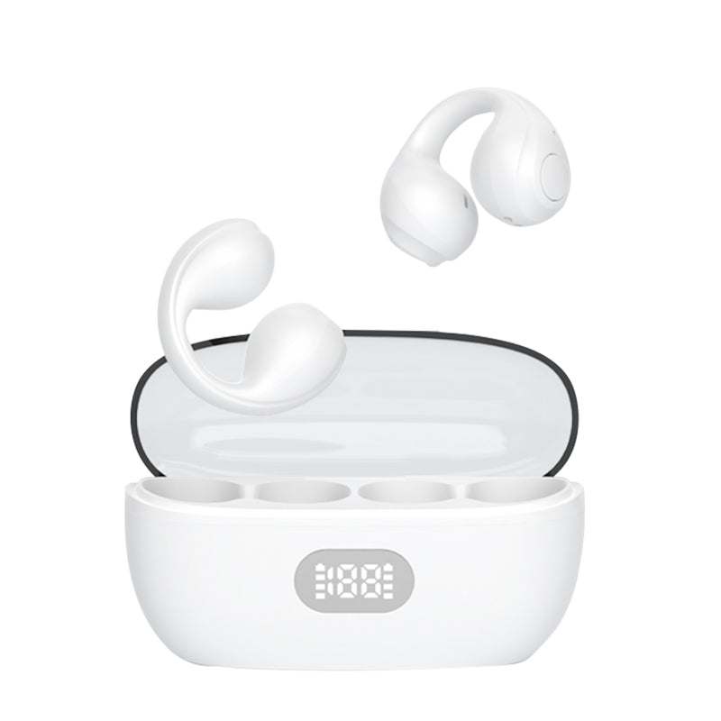 Clip-On Wireless Earbuds with 24H Battery & LED Display