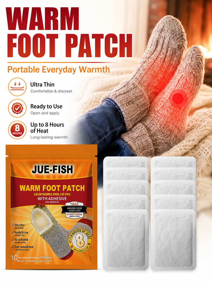 Foot Warmers Patches — 8 Hours of Cozy Heat — 10 Pack