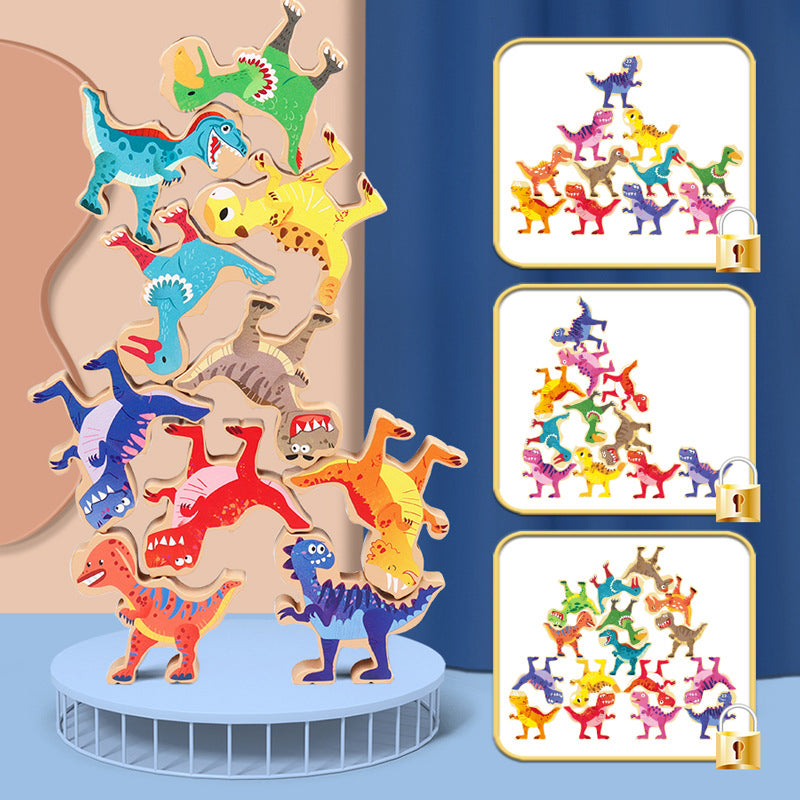 Dinosaur Stacking Balance Game for Screen-Free Play
