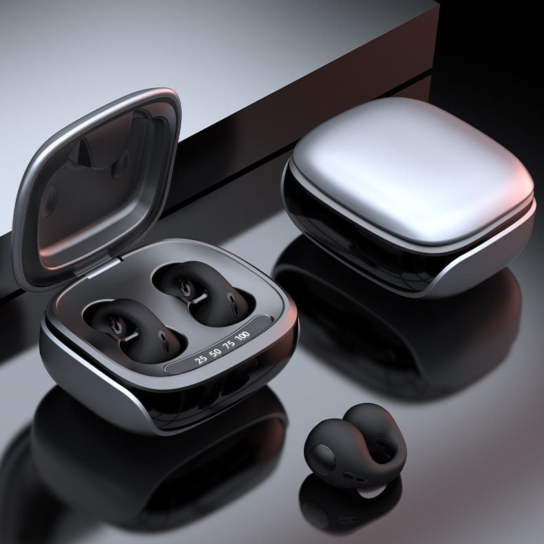 Clip-On Open-Ear Bluetooth Earphones for Commuters