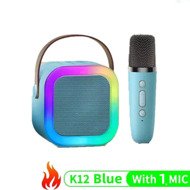 Wireless Karaoke Machine with 2 Mics and RGB Lights
