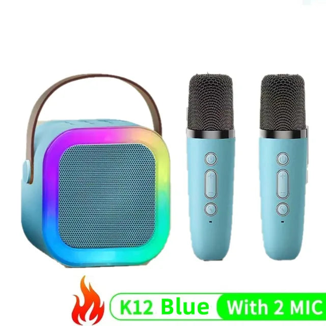 Wireless Karaoke Machine with 2 Mics and RGB Lights